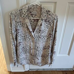 Equipment Floral Blouse - Cream and Black